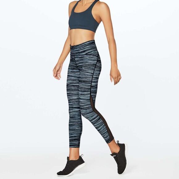 Lululemon Train Times 7/8 Pant *25" Low Tide Alpine White Black / Black Size 10 - Picture 2 of 12